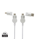 Picture of OAKLAND RCS RECYCLED PLASTIC 6-IN-1 FAST CHARGER 45W CABLE in White