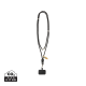 Picture of CARRYLOOP RCS RECYCLED PET ADJUSTABLE MOBILE PHONE HOLDER LANYARD in Black