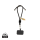 Picture of CARRYLOOP RCS RECYCLED PET ADJUSTABLE MOBILE PHONE HOLDER WRISTLET in Black