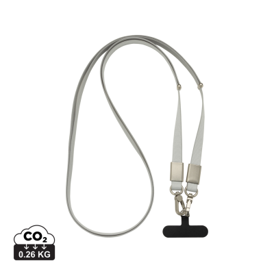 Picture of NIVO RCS RECYCLED PET CROSSBODY LANYARD in Grey