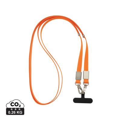 Picture of NIVO RCS RECYCLED PET CROSSBODY LANYARD in Orange