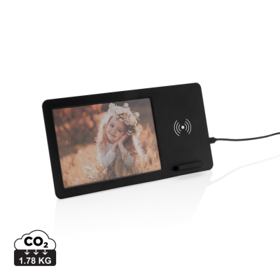 Picture of 5W CORDLESS CHARGER AND PHOTO FRAME in Black.