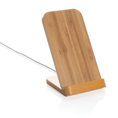 Picture of BAMBOO 5W CORDLESS CHARGER STAND in Brown