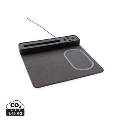 Picture of AIR MOUSEMAT with 5W Cordless Charger & USB in Black.