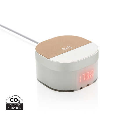 Picture of ARIA 5W CORDLESS CHARGER DIGITAL CLOCK in White