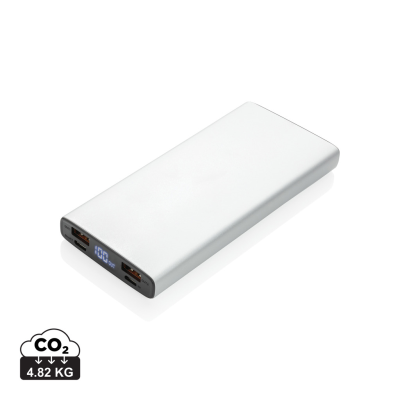 Picture of ALUMINUM 18W 10000 Mah PD POWERBANK in Silver.