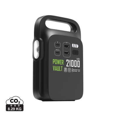 Picture of POWER VAULT RCS RPLASTIC 21000 MAH PORTABLE POWER STATION in Black.