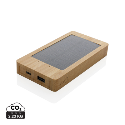 Picture of SUNWICK 10,000 MAH BAMBOO SOLAR POWERBANK