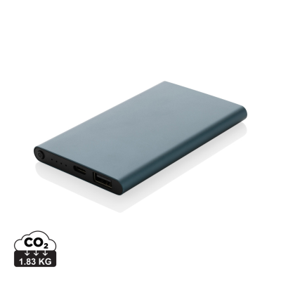 Picture of RCS RECYCLED PLASTIC & ALUMINUM 4000 MAH POWERBANK with Type C in Blue