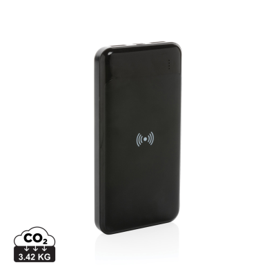 Picture of RCS STANDARD RECYCLED PLASTIC CORDLESS POWERBANK in Black.
