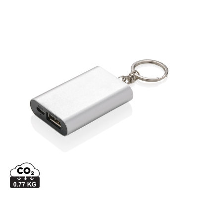 Picture of 1,000 Mah KEYRING CHAIN POWERBANK in Silver.