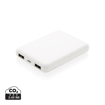 Picture of HIGH DENSITY 5000 MAH POCKET POWERBANK in White
