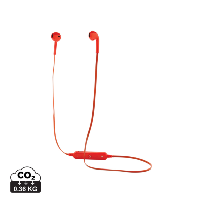 Picture of CORDLESS EARBUDS in Pouch in Red.