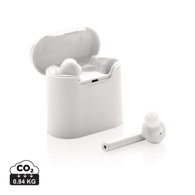 Picture of LIBERTY CORDLESS EARBUDS in Charger Case in White