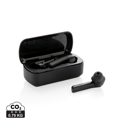 Picture of FREE FLOW TWS EARBUDS in Charger Case in Black.