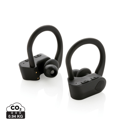 Picture of TWS SPORTS EARBUDS in Charger Case in Black.