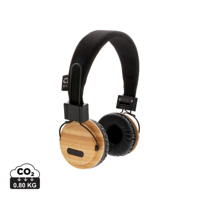 Picture of BAMBOO CORDLESS HEADPHONES in Brown, Black