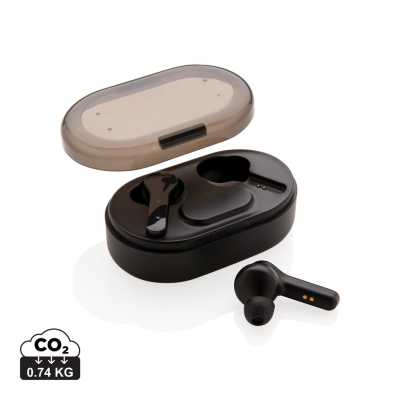 Picture of LIGHT UP LOGO TWS EARBUDS in Charger Case in Black