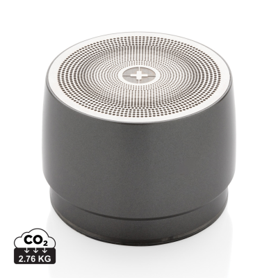 Picture of SWISS PEAK 5W CORDLESS BASS SPEAKER in Grey.