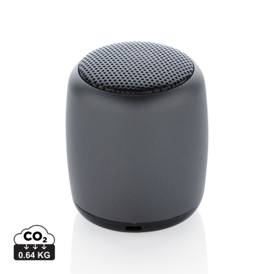 Picture of MINI ALUMINUM CORDLESS SPEAKER in Anthracite Grey.