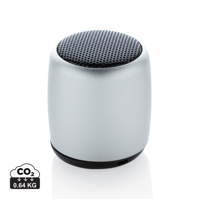 Picture of MINI ALUMINUM CORDLESS SPEAKER in Silver.