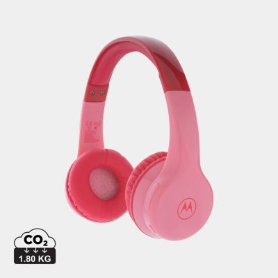 Picture of MOTOROLA JR 300 CHILDRENS CORDLESS SAFETY HEADPHONES in Pink.