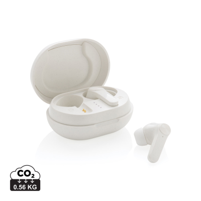 Picture of RCS STANDARD RECYCLED PLASTIC TWS EARBUDS in White.