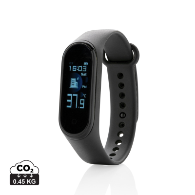 Picture of STAY HEALTHY with Temperature Measuring in Black