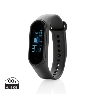 Picture of STAY HEALTHY with Temperature Measuring in Black.