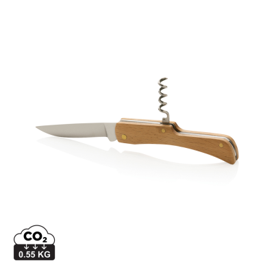 Picture of WOOD KNIFE with Bottle Opener in Brown.