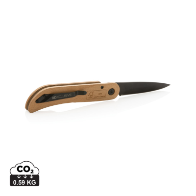 Picture of NEMUS LUXURY WOOD KNIFE with Lock in Brown.
