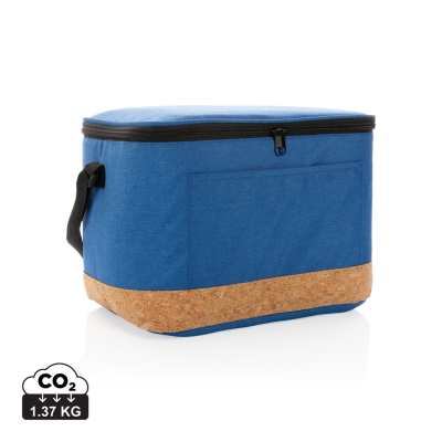 Picture of IMPACT AWARE™ XL RPET TWO TONE COOL BAG with Cork Detail in Blue