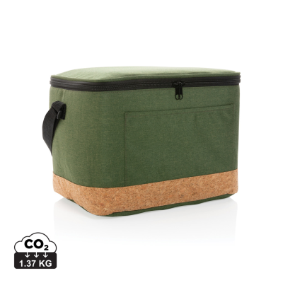 Picture of IMPACT AWARE™ XL RPET TWO TONE COOL BAG with Cork Detail in Green