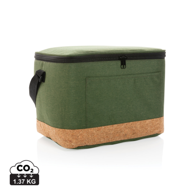 Picture of IMPACT AWARE™ XL RPET TWO TONE COOL BAG with Cork Detail in Green.