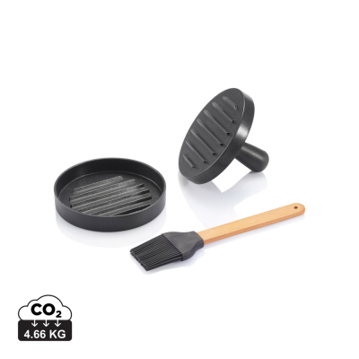 Picture of BBQ SET with Hamburger Press & Brush in Grey