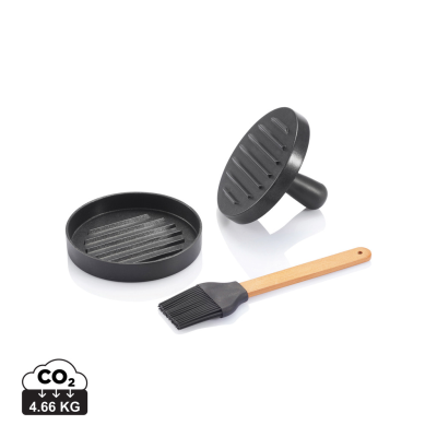 Picture of BBQ SET with Hamburger Press & Brush in Grey.