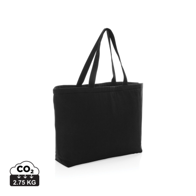 Picture of IMPACT AWARE™ 285 GSM RCANVAS LARGE COOLER TOTE UNDYED in Black.