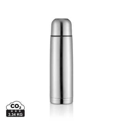 Picture of STAINLESS STEEL METAL FLASK in Silver.