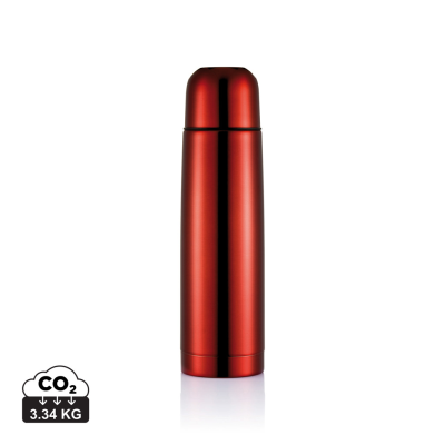 Picture of STAINLESS STEEL METAL FLASK in Red.