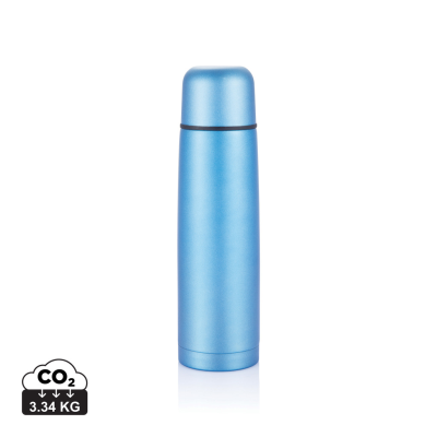 Picture of STAINLESS STEEL METAL FLASK in Blue.