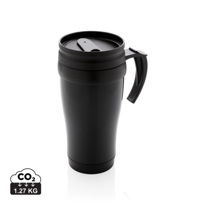 Picture of STAINLESS STEEL METAL MUG in Black.