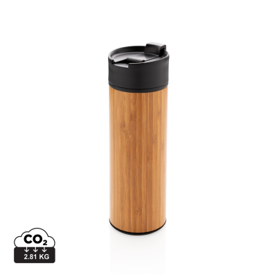 Picture of BOGOTA VACUUM BAMBOO COFFEE MUG in Brown.