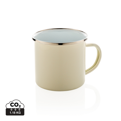 Picture of VINTAGE ENAMEL MUG in White.