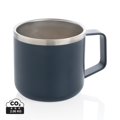 Picture of STAINLESS STEEL METAL CAMP MUG in Blue.