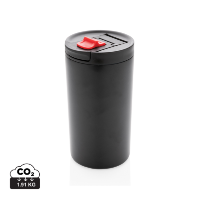 Picture of DOUBLE WALL VACUUM LEAKPROOF LOCK MUG 450ML in Black.