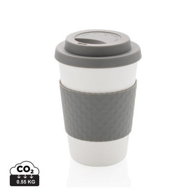 Picture of REUSABLE COFFEE CUP 270ML in Grey.