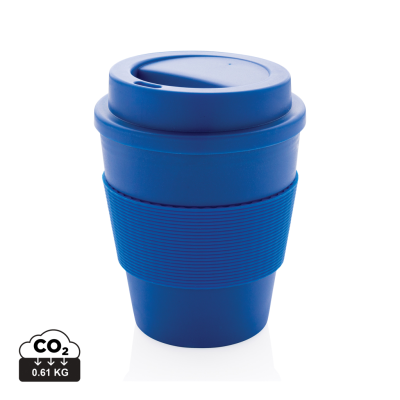 Picture of REUSABLE COFFEE CUP with Screw Lid 350ml in Blue.