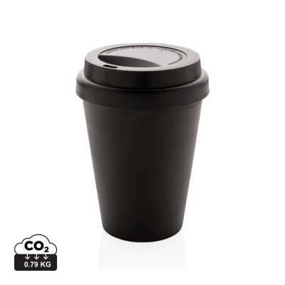 Picture of REUSABLE DOUBLE WALL COFFEE CUP 300ML in Black.