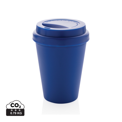 Picture of REUSABLE DOUBLE WALL COFFEE CUP 300ML in Blue.