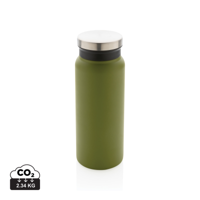 Picture of RCS RECYCLED STAINLESS STEEL METAL VACUUM BOTTLE 600ML in Green.